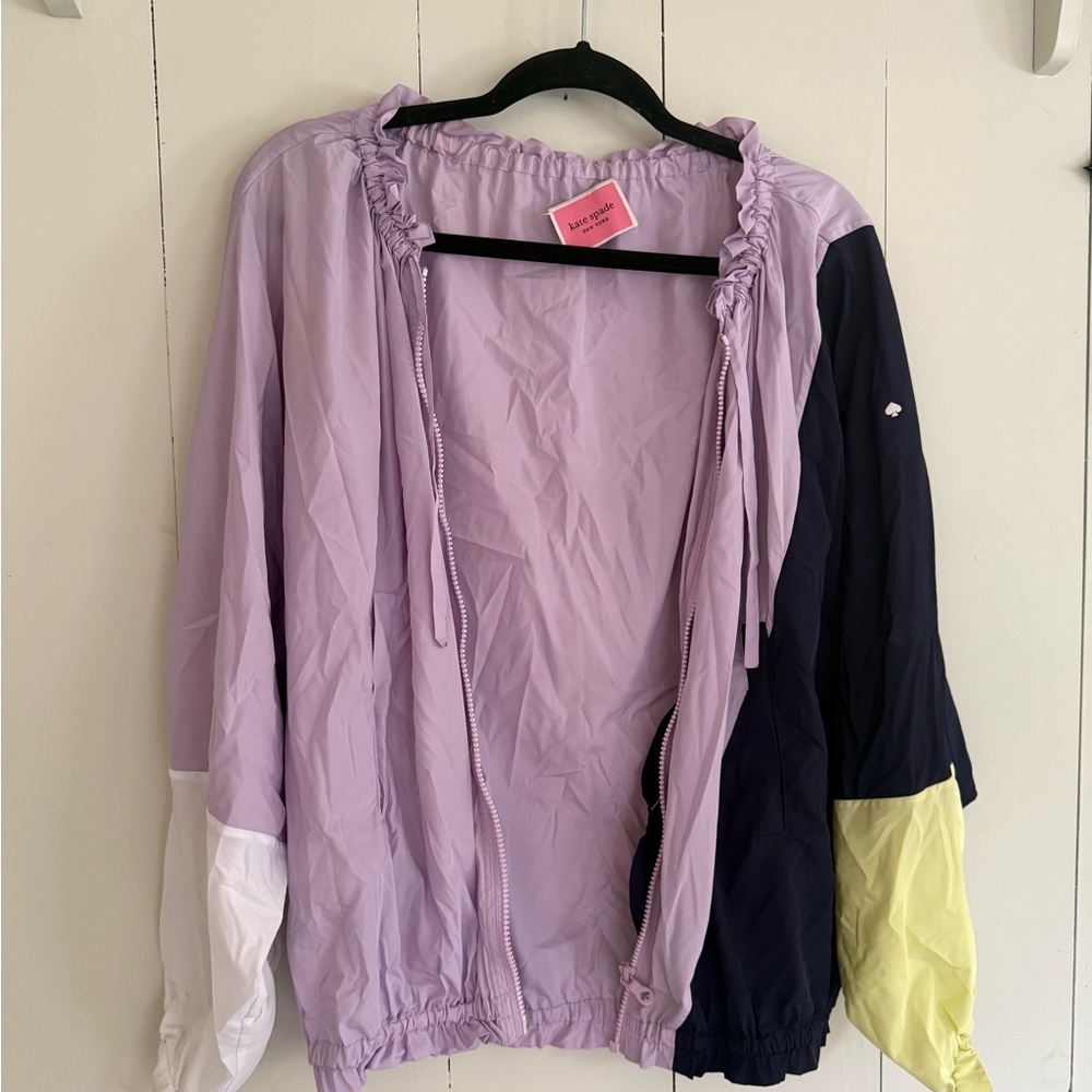 Kate Spade “Ruffle Trim Colorblock Windbreaker Spring 22 Line - Picture 3 of 6